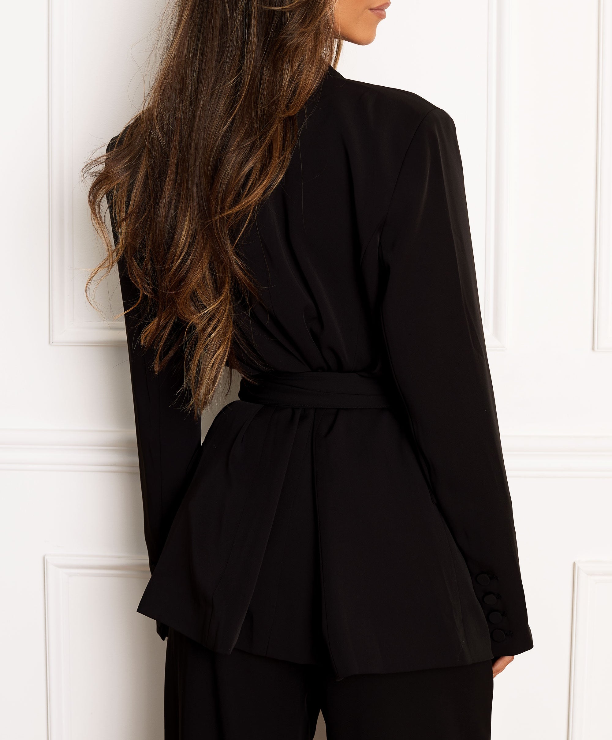 Belted Black Blazer