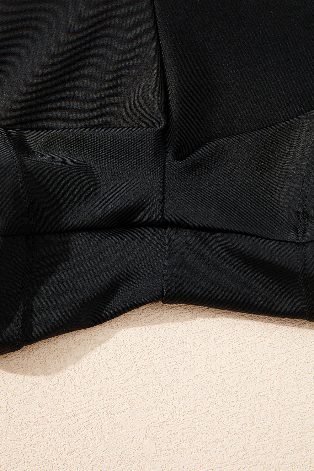 Black Floral Print Twisted Hollowed Back Swim Dress