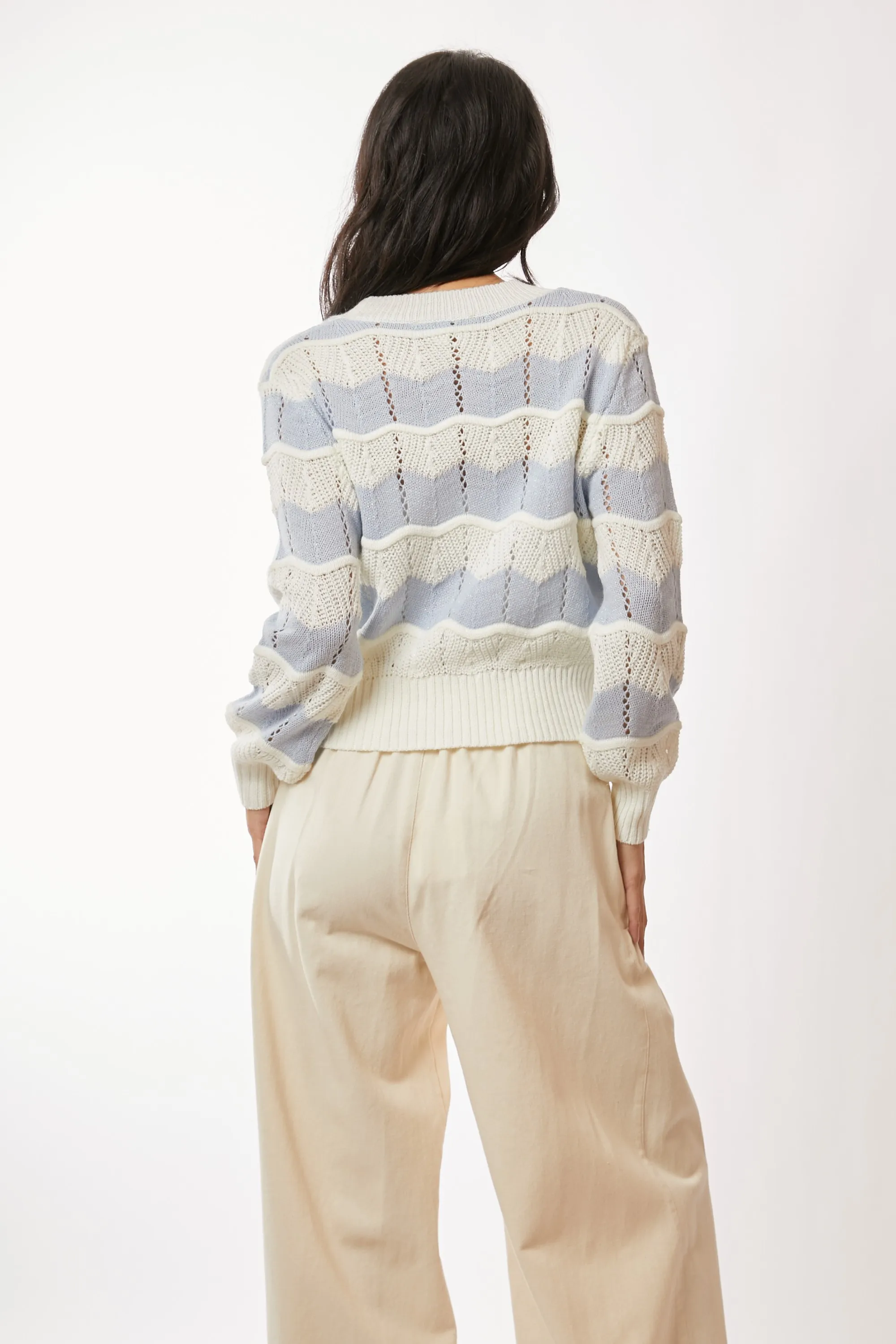 Button Up Front V Neckline Cardigan Sweater