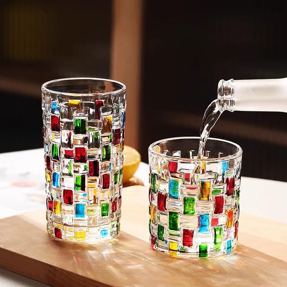 Colorful Crystal Whiskey Glass