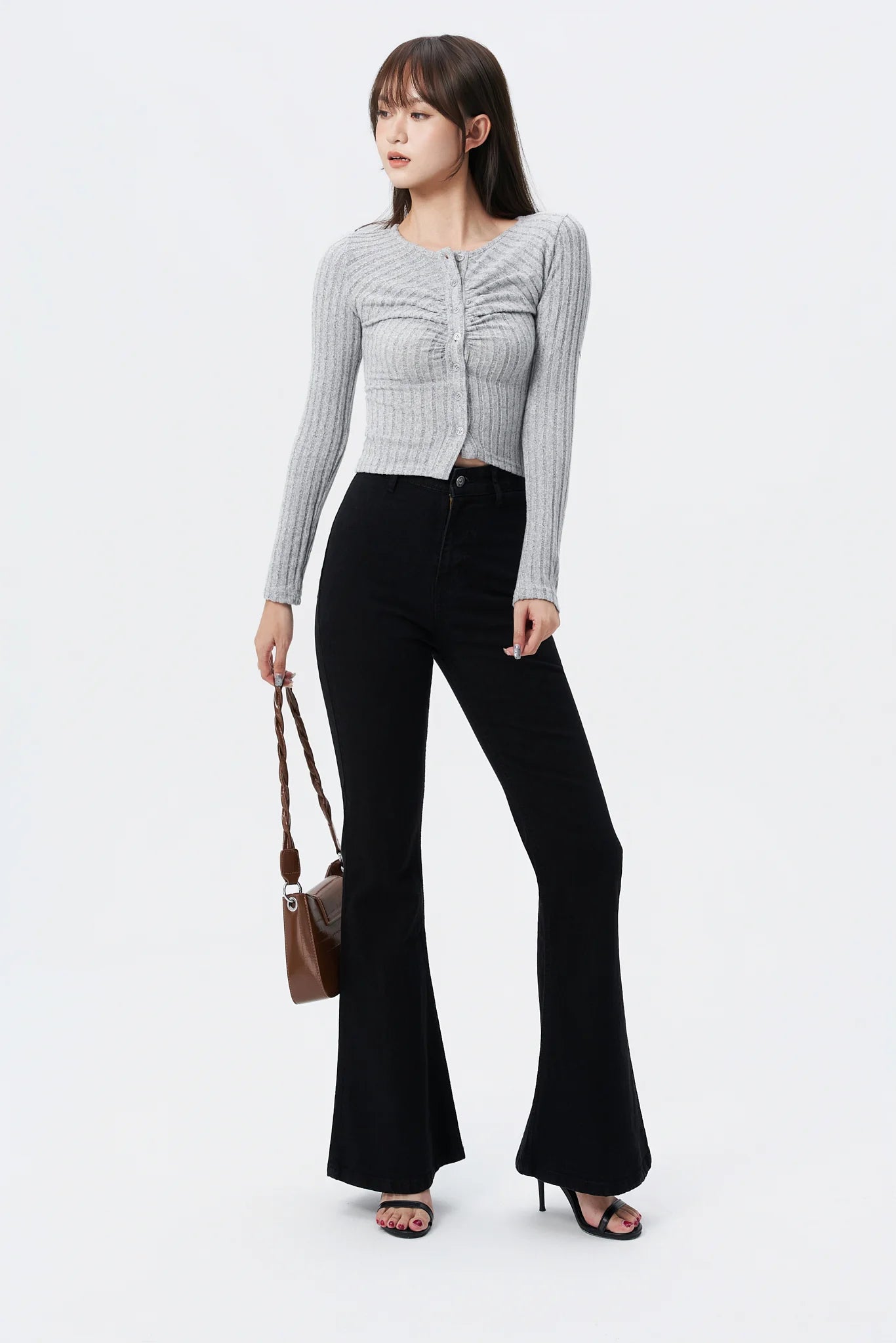Black Ultra High Rise Flare Jeans