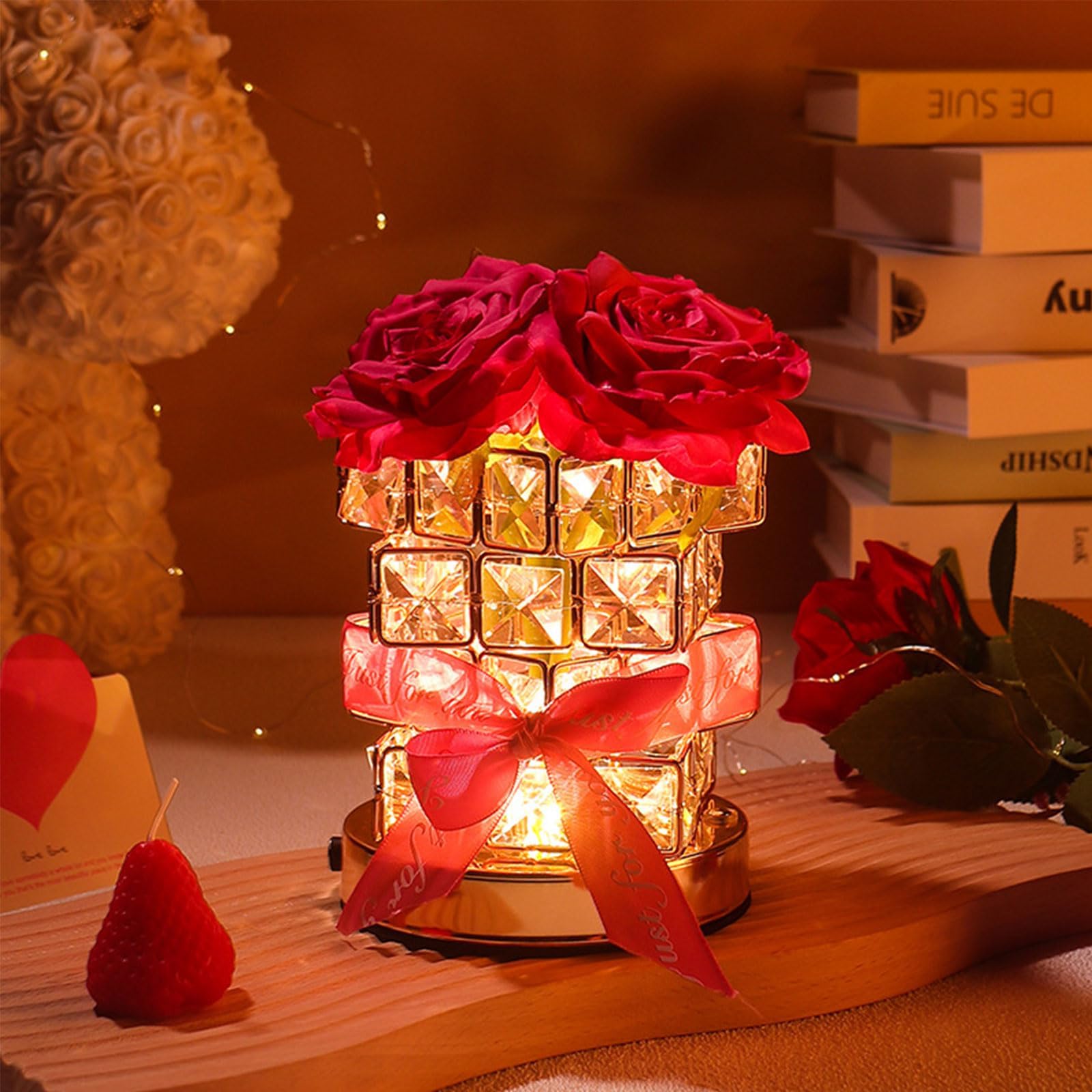 Rose Crystal Table Lamp