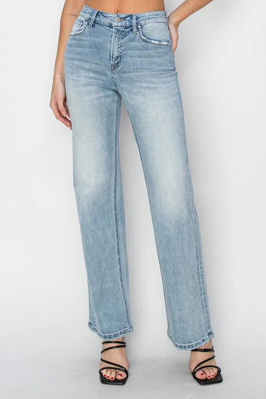 High Rise Straight Jeans