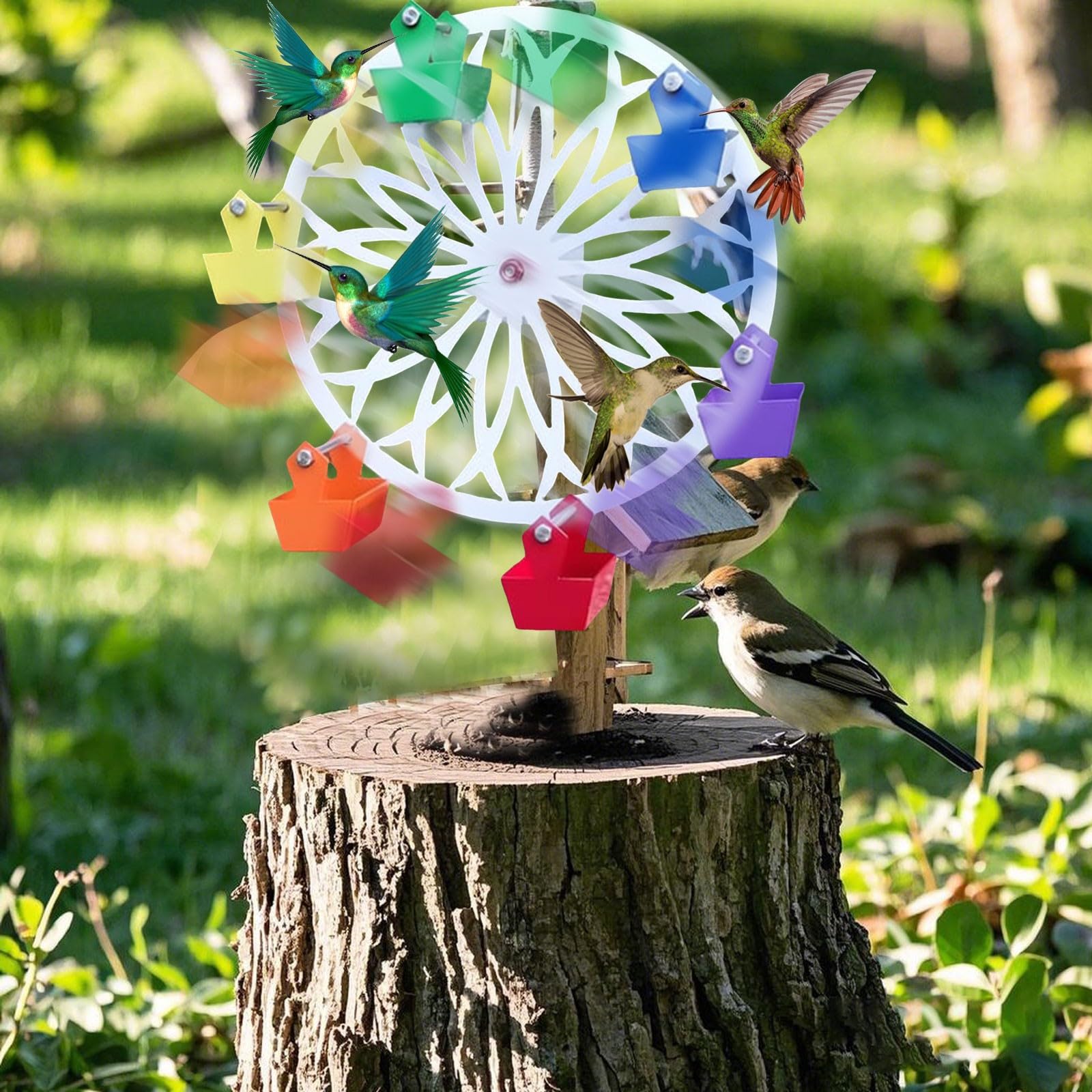 Wheel Bird Feeder - The Ferris Wheel of Fun for Your Feathered Friends