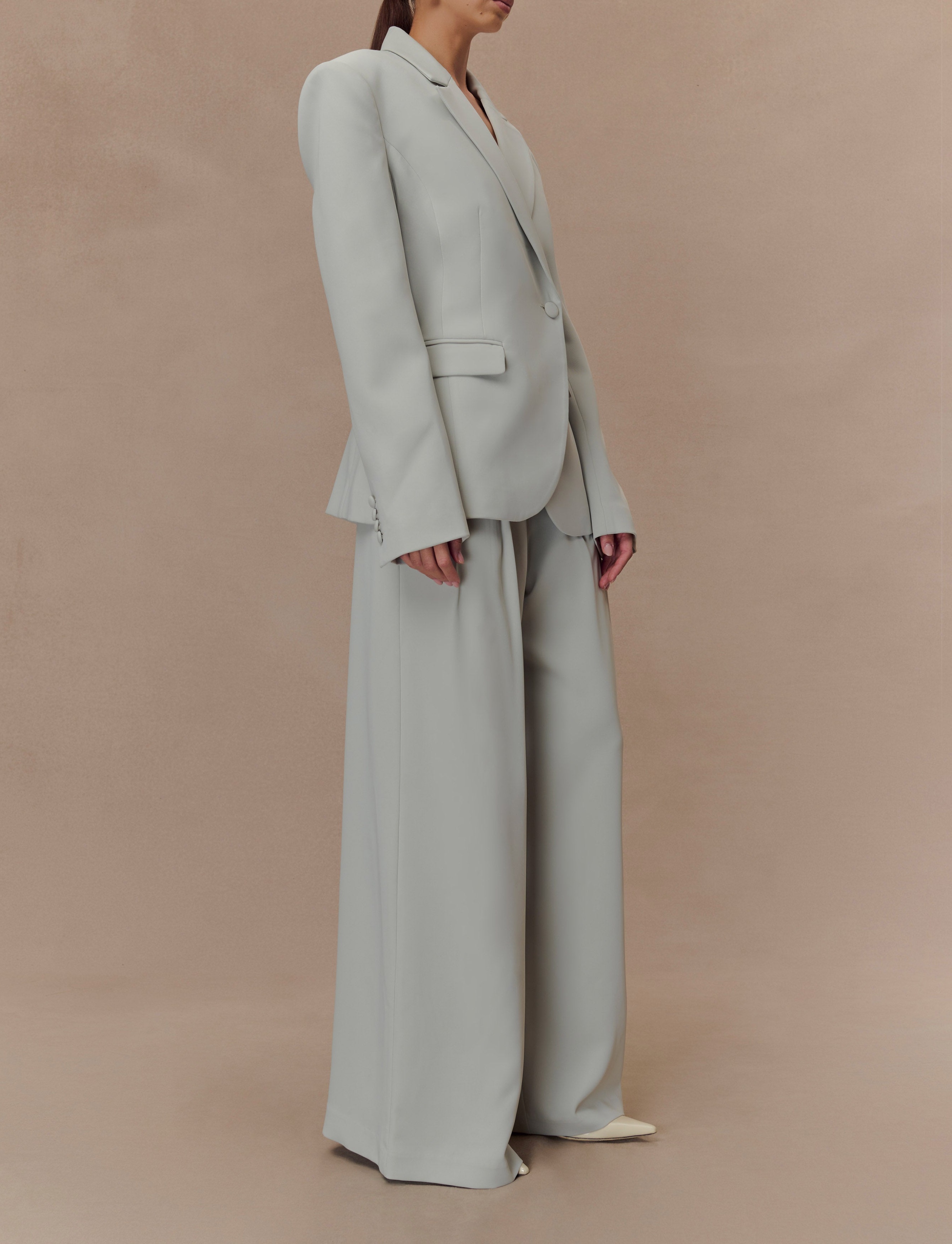 Sage Pleated Wide Leg Pants