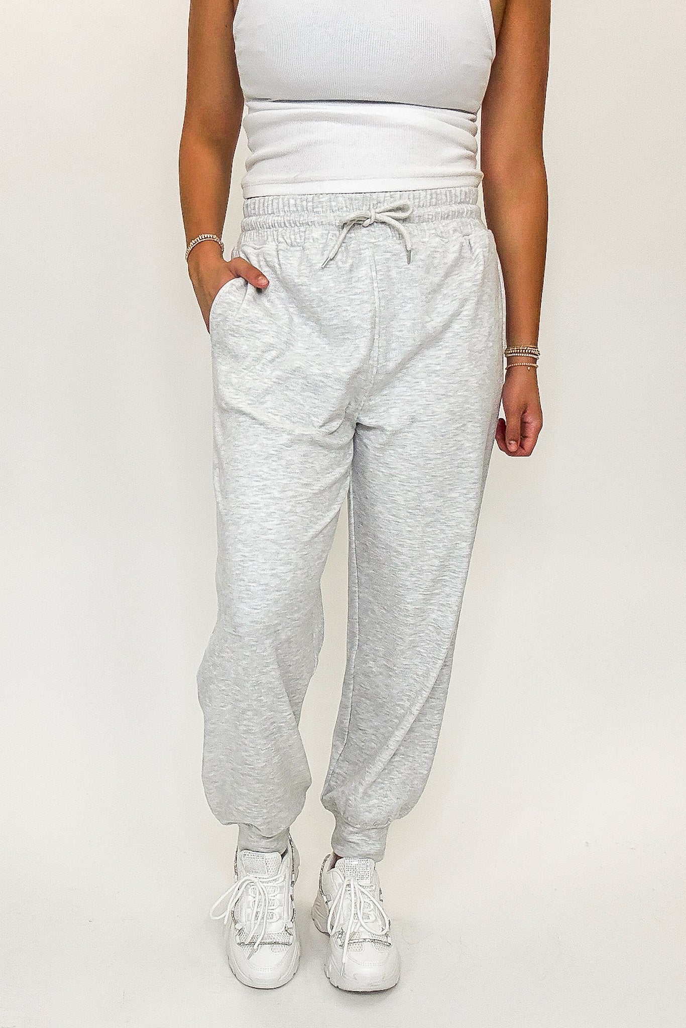 Lounge Line High Waisted Solid Knit Joggers