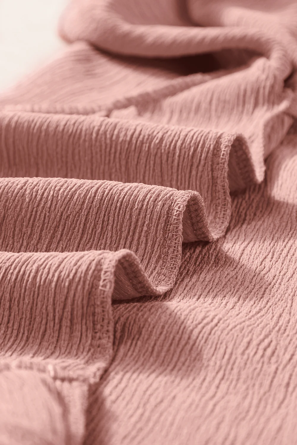 Solid Short Sleeve Ruffle Hem Top