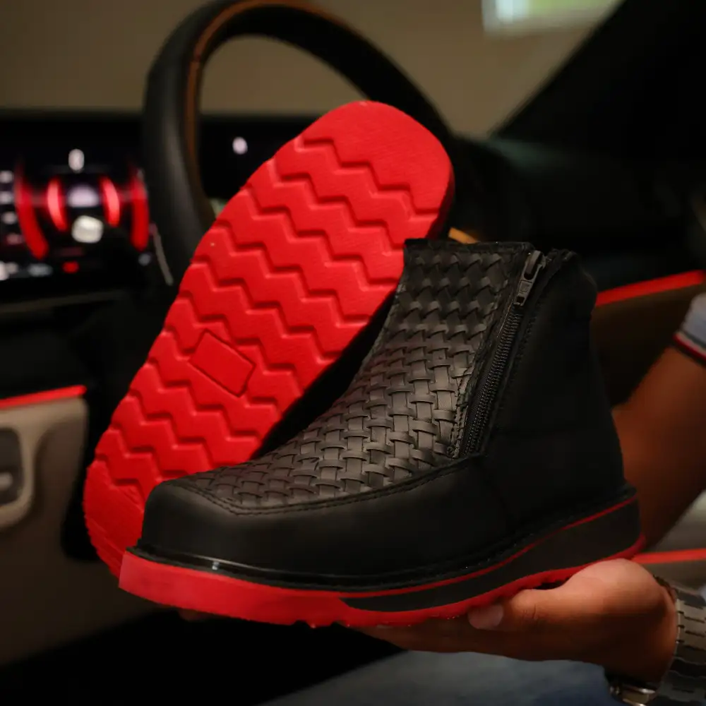 Black Basketweave Cowboy Shoes