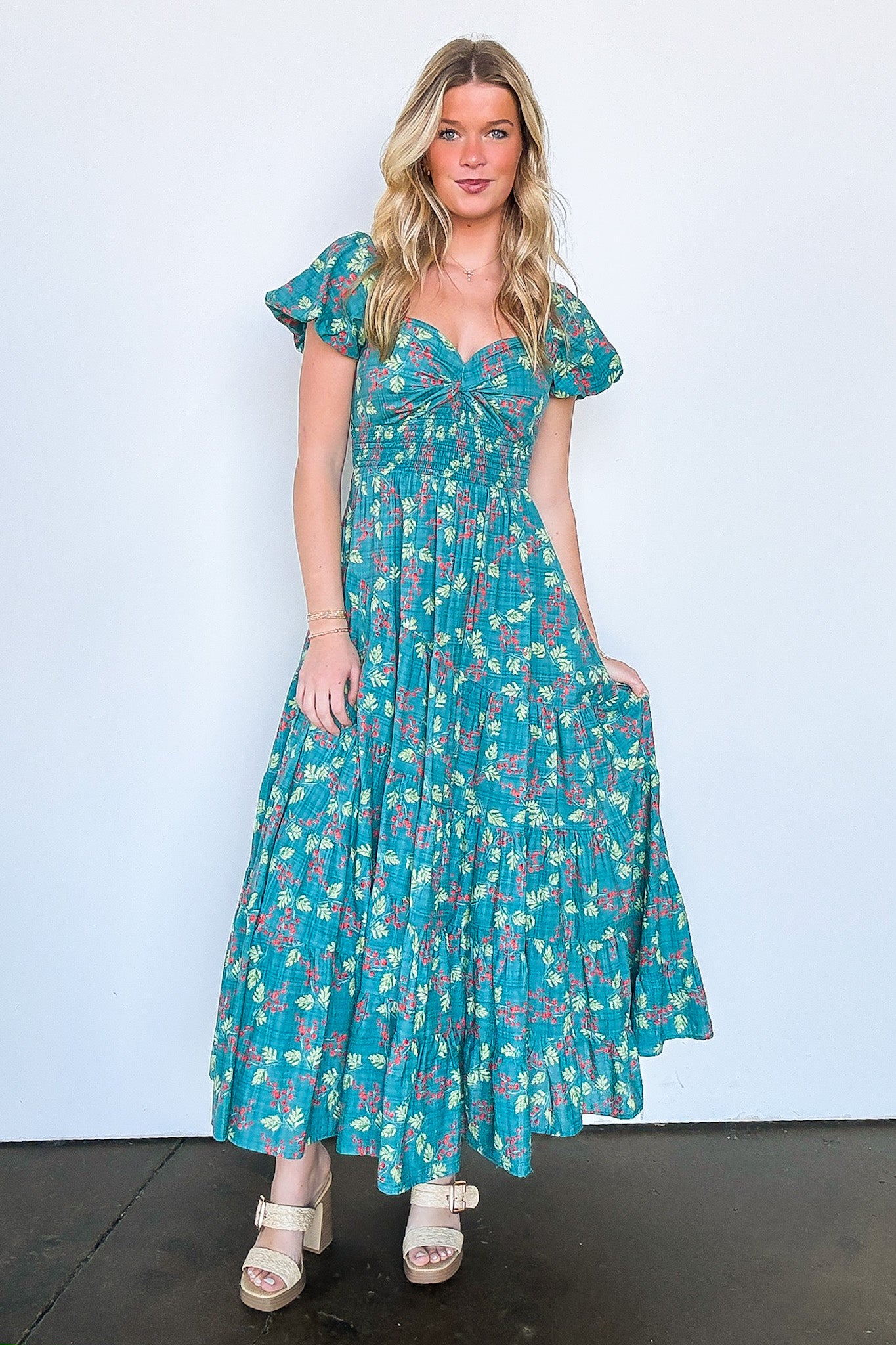 Sensationally Sweeter Floral Tiered Maxi Dress