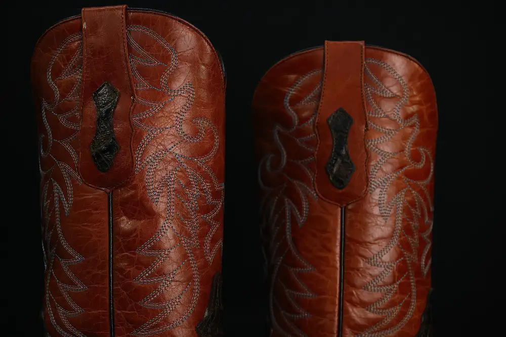 Chocolate Brown American Gator Belly Leather Boots — Square Toe