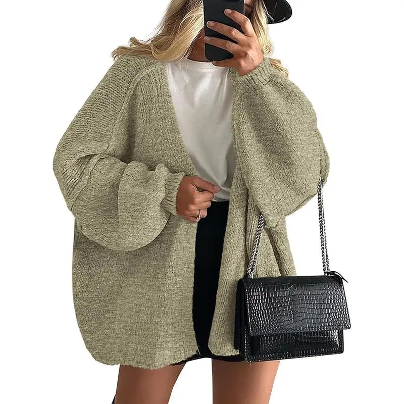 Women's autumn oversized long cardigan sweater