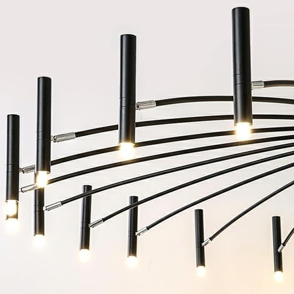 Geometrical Metal Chandelier Light Inverted Cles Mid-century Chandeliers