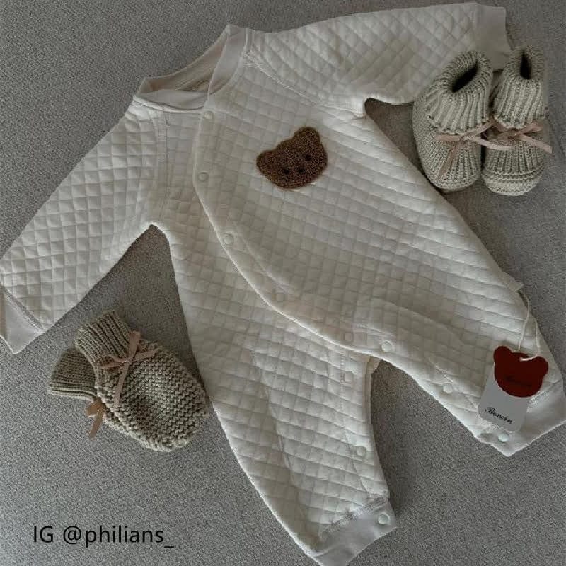 Baby Bear Kimono Crew Neck Romper