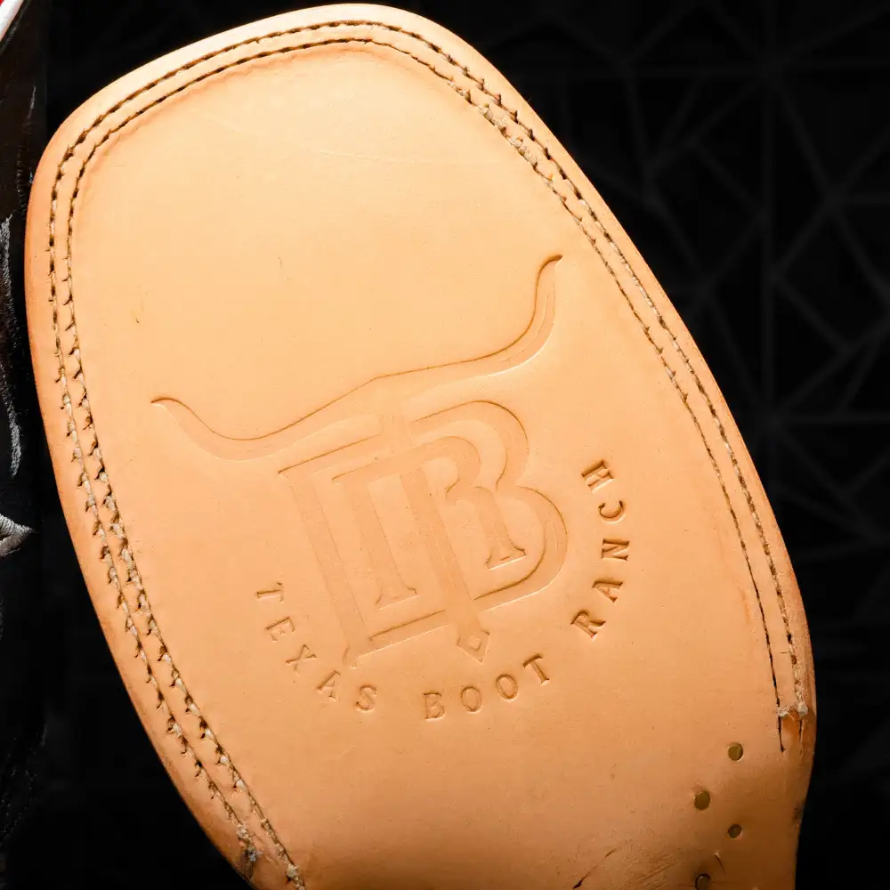 Natural Python Leather Boots - Square Toe