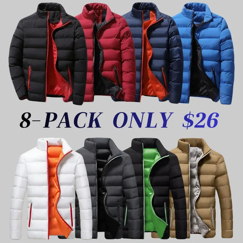 Men's Autumn Winter Thickened Sports Puffer Jacket