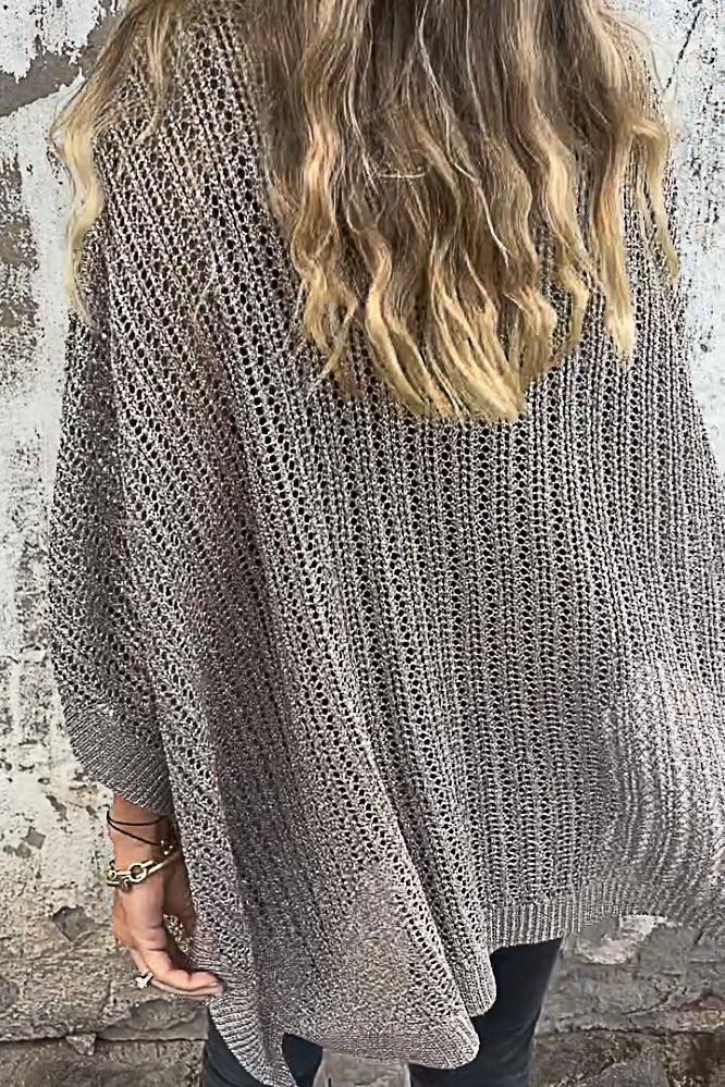 Women's Bronzing Hollow Pullover Sweater