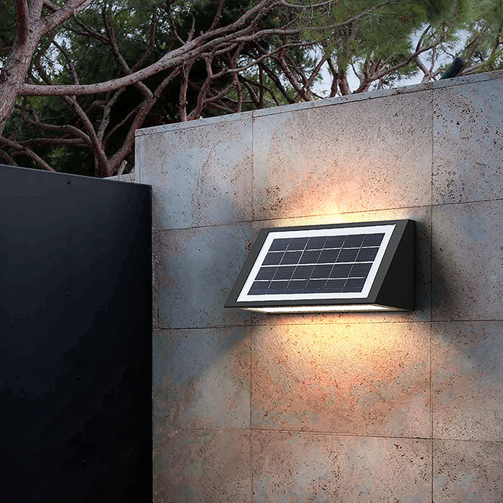 Minimalist LED Light Controlled Solar Bidirectional Lighting Outdoor Wall Light