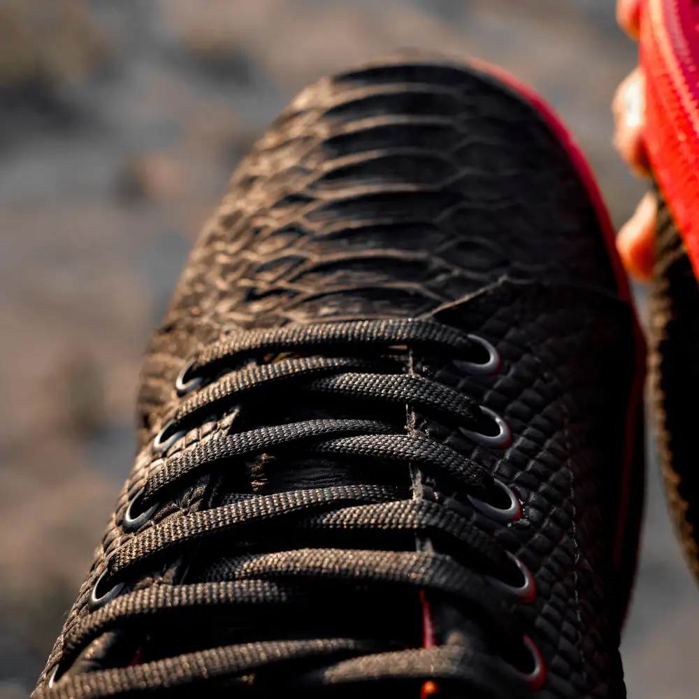 Matte Black Python Leather Shoes