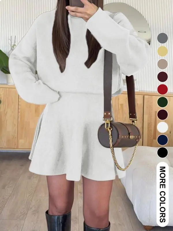 Women's Half-High Neck Knit Dress