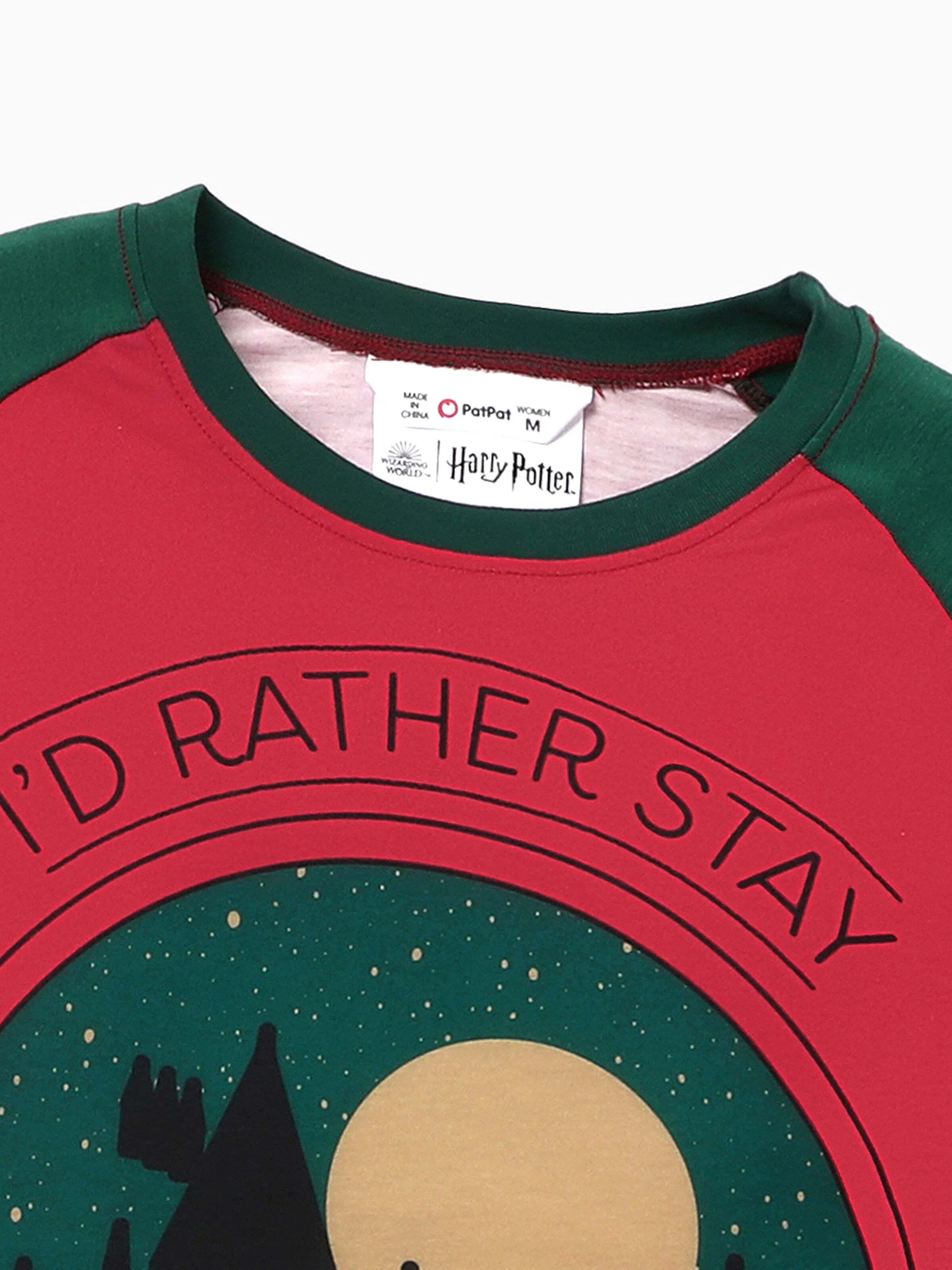 Family Matching Christmas Hogwarts Graphic Pajamas Sets with Christmas Socks