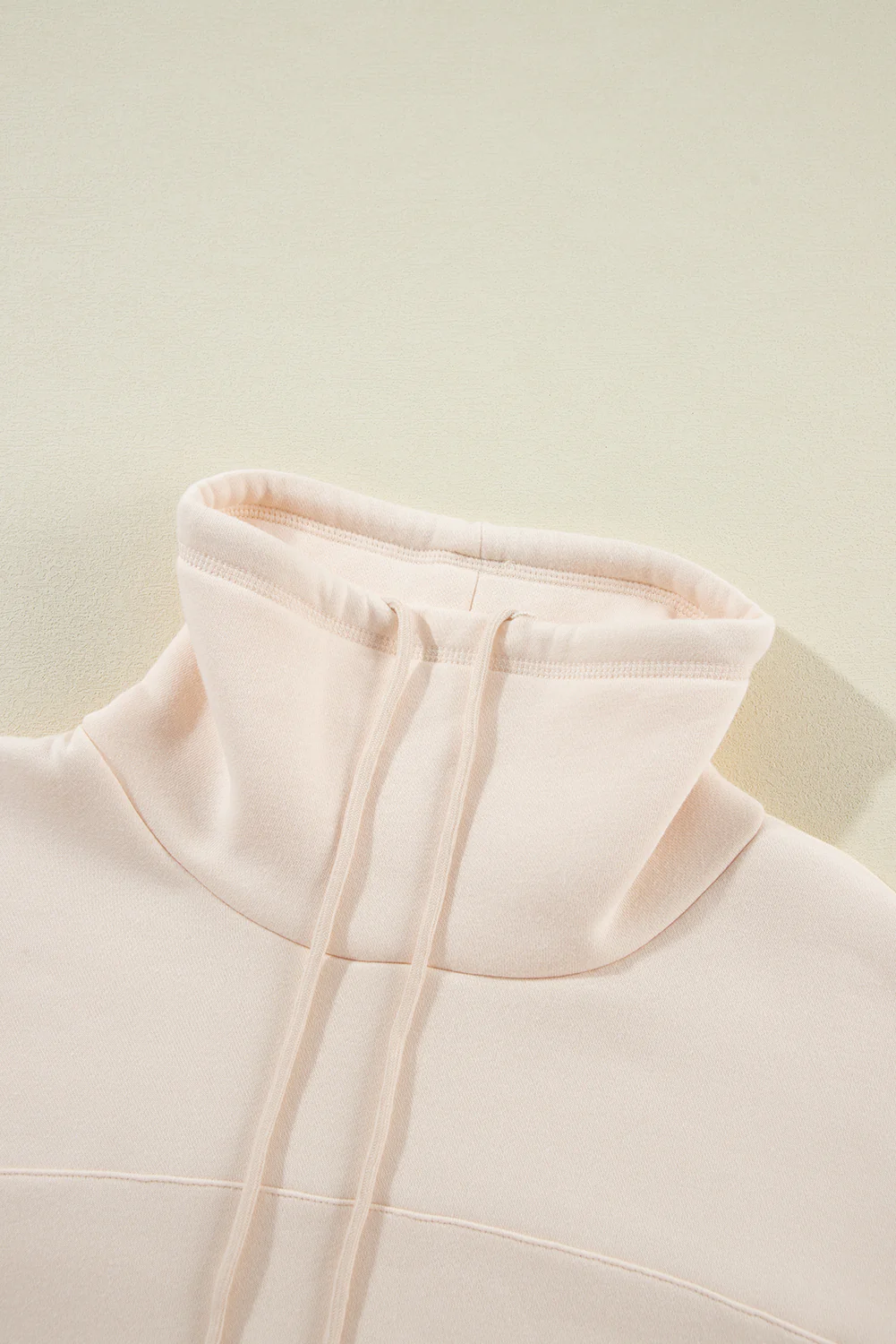 Drawstring Turtleneck Dolman Sleeve Sweatshirt