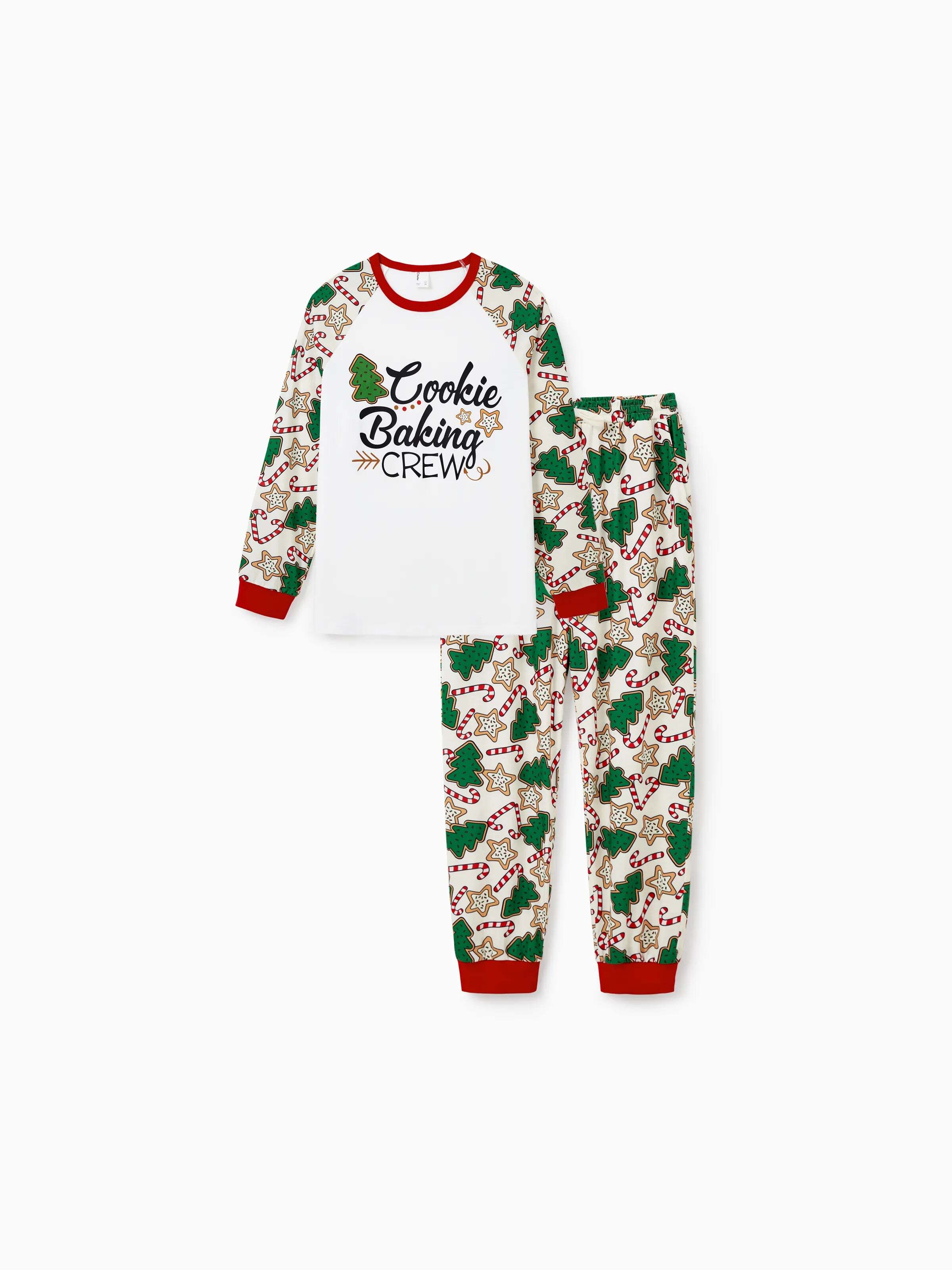 Christmas Matching Family Pajamas Set Christmas Tree Print Red and Apricot PJS with Christmas Socks Apricot