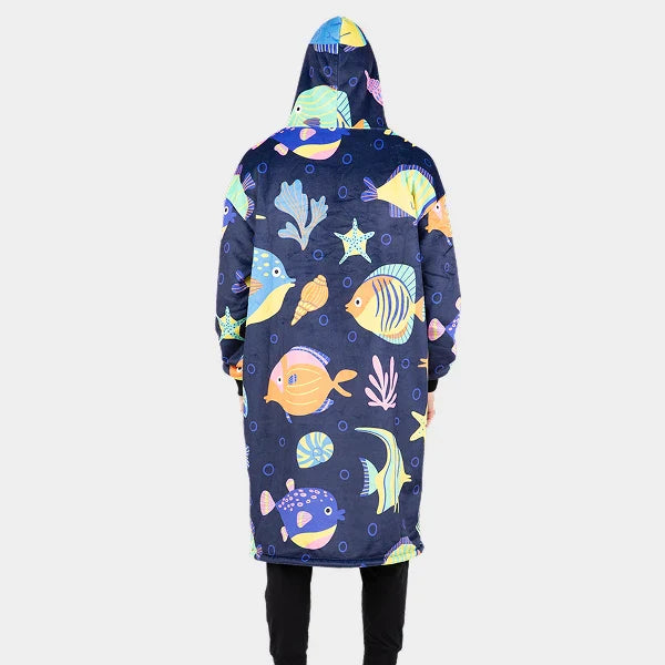 Wearable blanket Oversized with sherpa lining One size fits most.