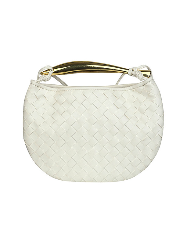 Geometric Split-Joint Woven Zipper Handbags Bags