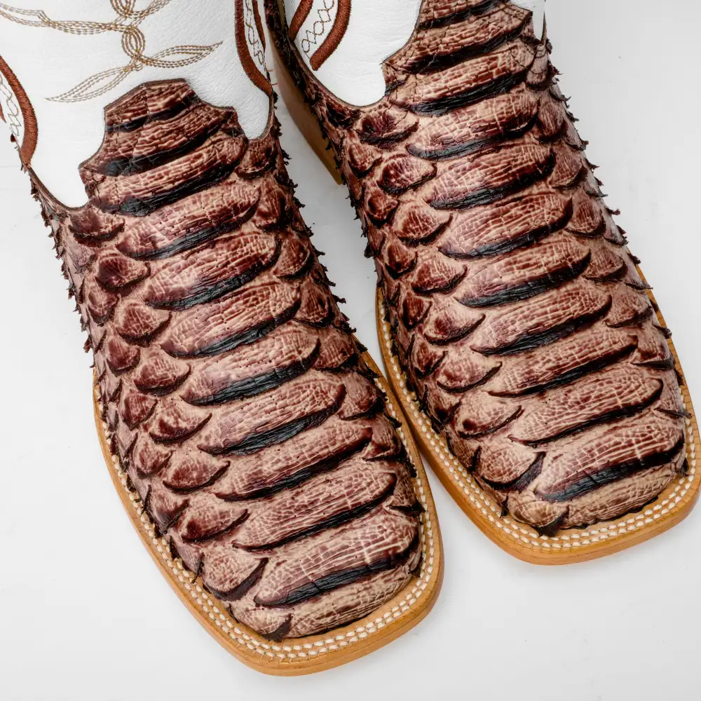 Orix Python Leather Boots - Square Toe