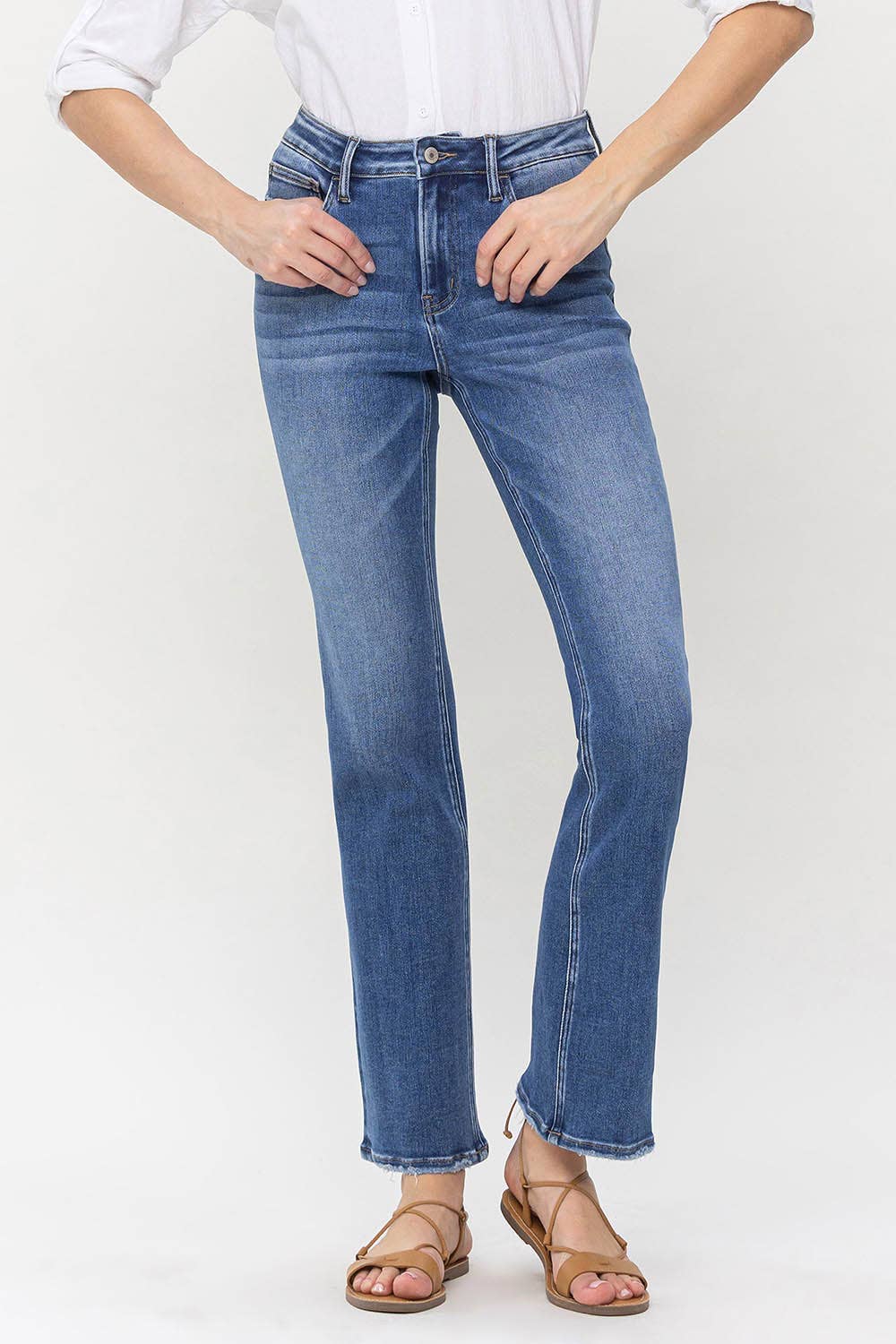 Loveret Full Size High Rise Slim Bootcut Jeans