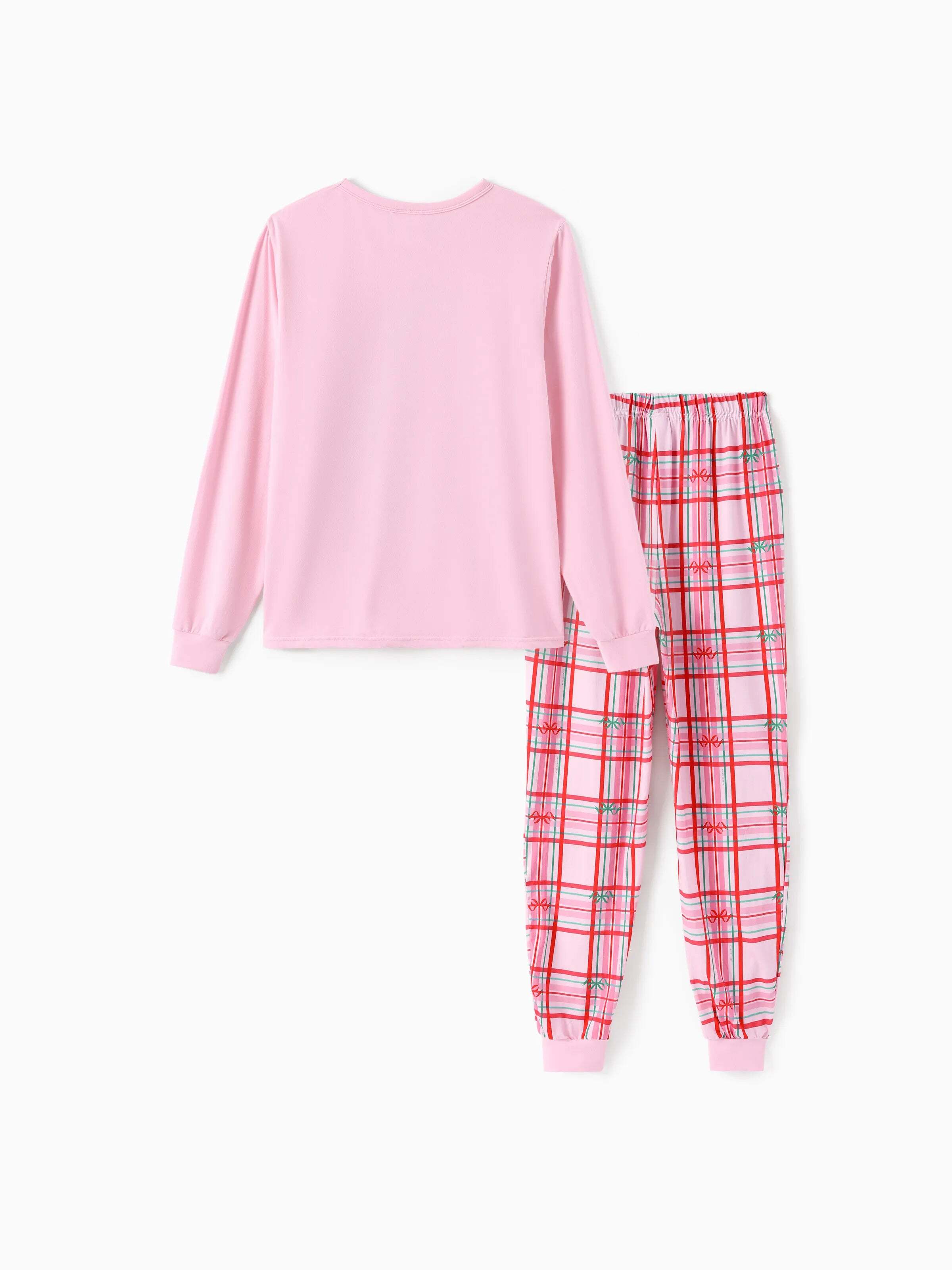 Barbie Christmas Mommy and Organic Cotton Snug-fitting Pajamas Set Pink