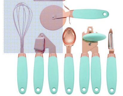 7PC Copper & Ceramic Kitchen Tools