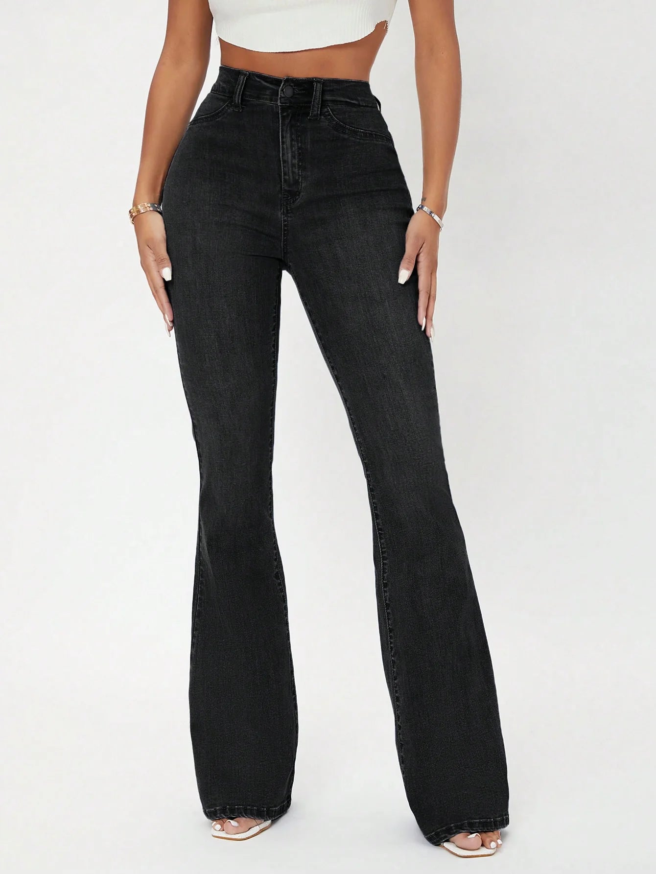 Noir Femme Bootcut Jeans
