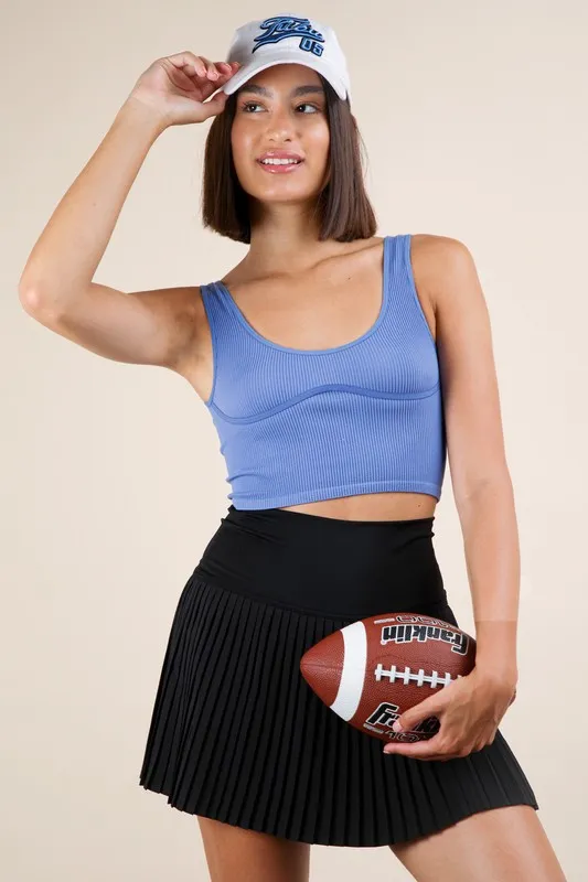 Pleated Activewear Skirt with Shorts Inside