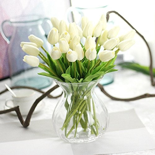 UV Resistant Lifelike Artificial Tulips Flowers