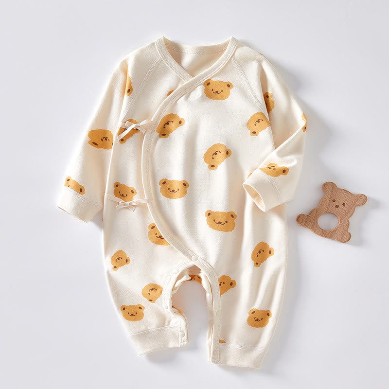 Baby Bear Kimono Romper with Bib and Hat