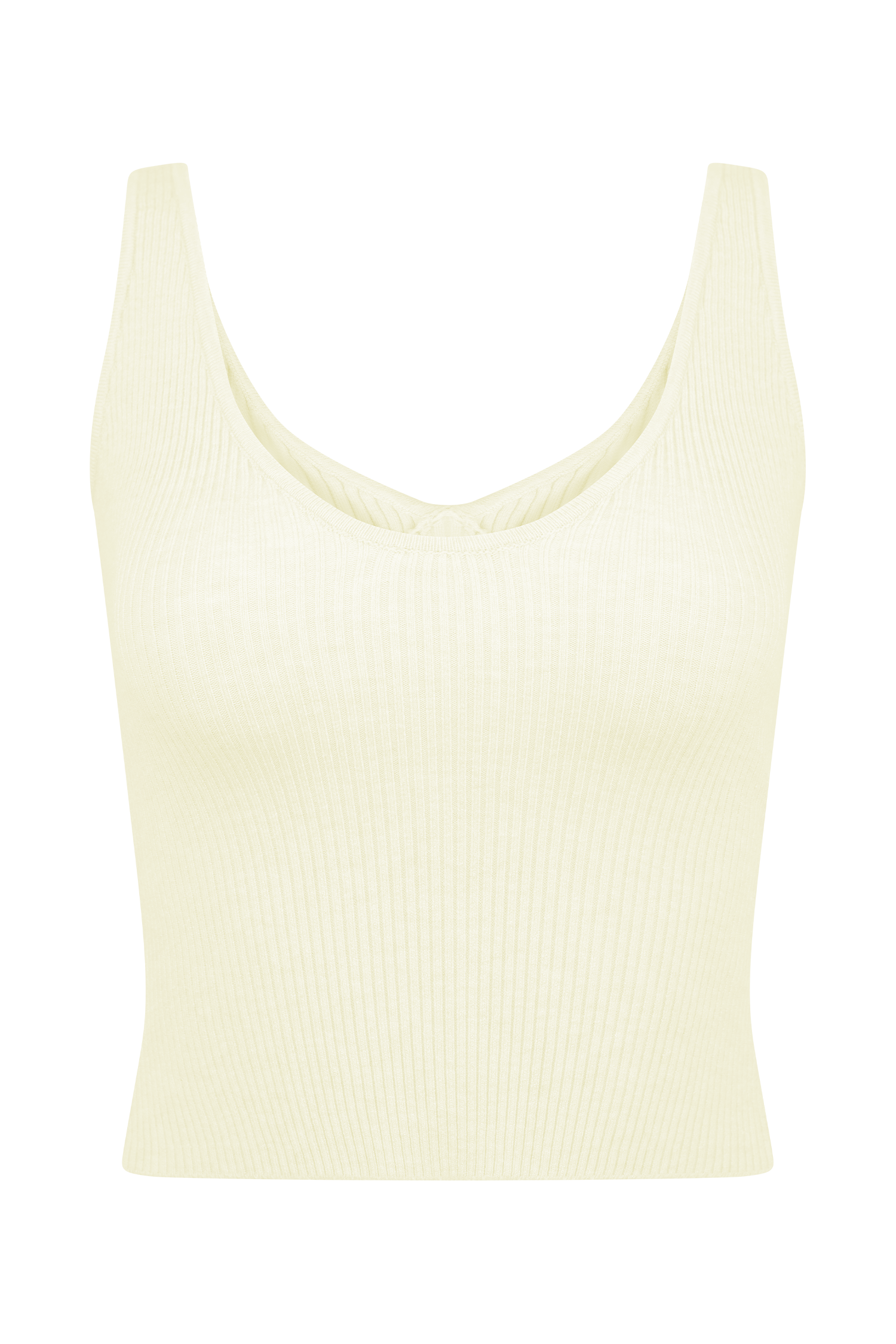 Ivory Ribbed Knit Cami Top