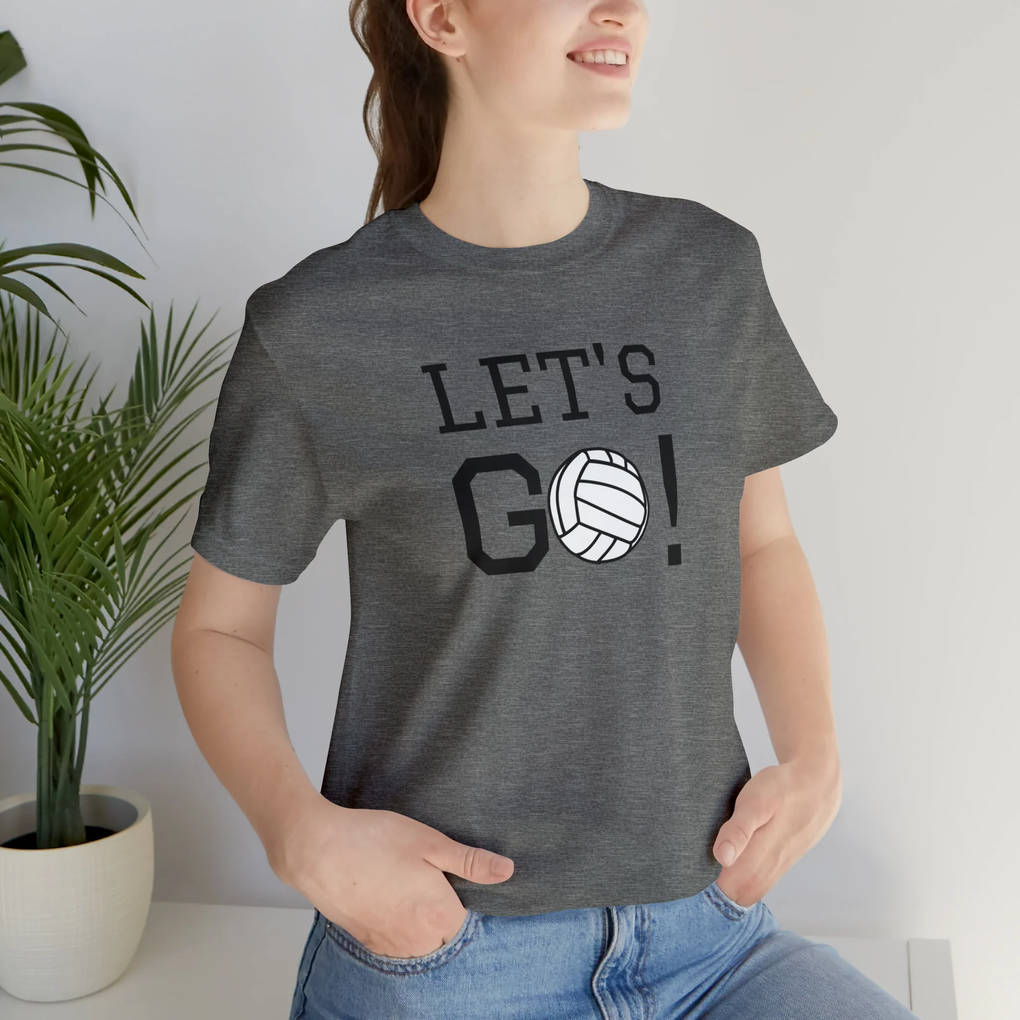 Let's Go! Volleyball Unisex Jersey Short Sleeve Tee