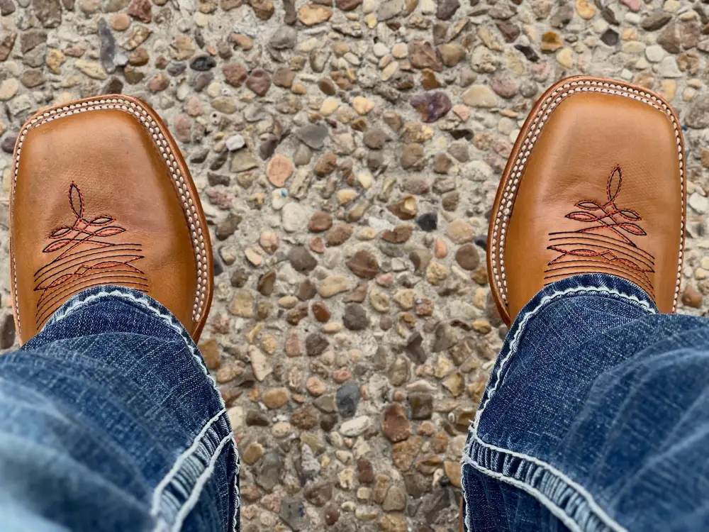 Men’s Honey Leather Boots With White Shaft