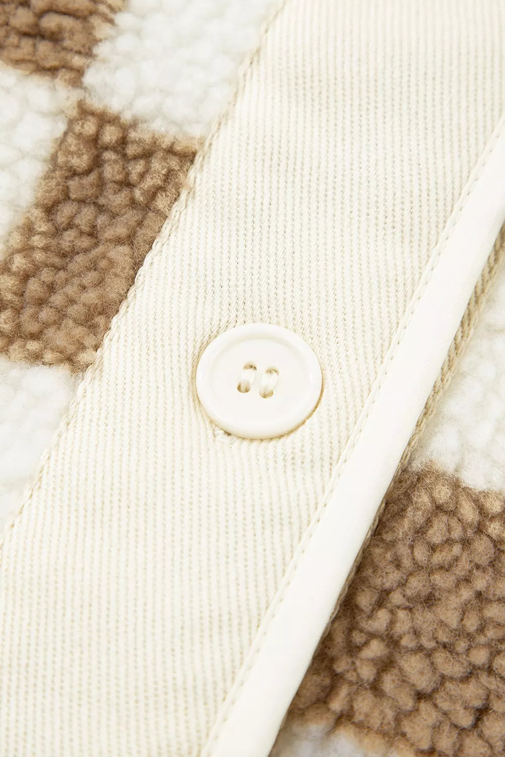 Oversized Checkered Sherpa Jacket - Cozy Style & Comfort