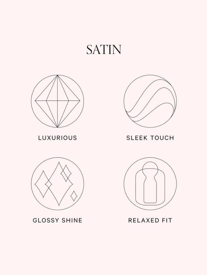 Glazed Satin Long Pajama Set