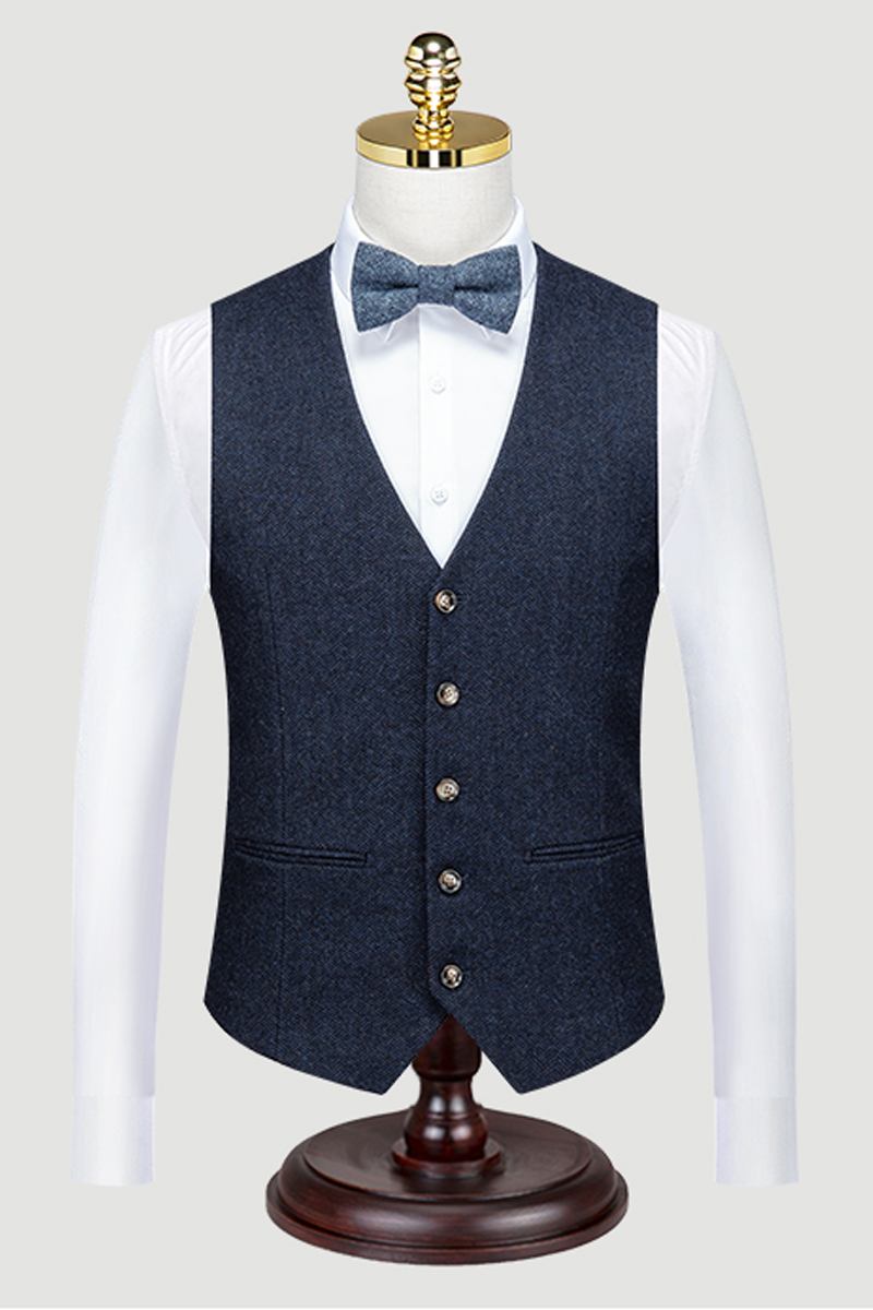 Men's Handmade Tweed Slim Fit Suit Vests