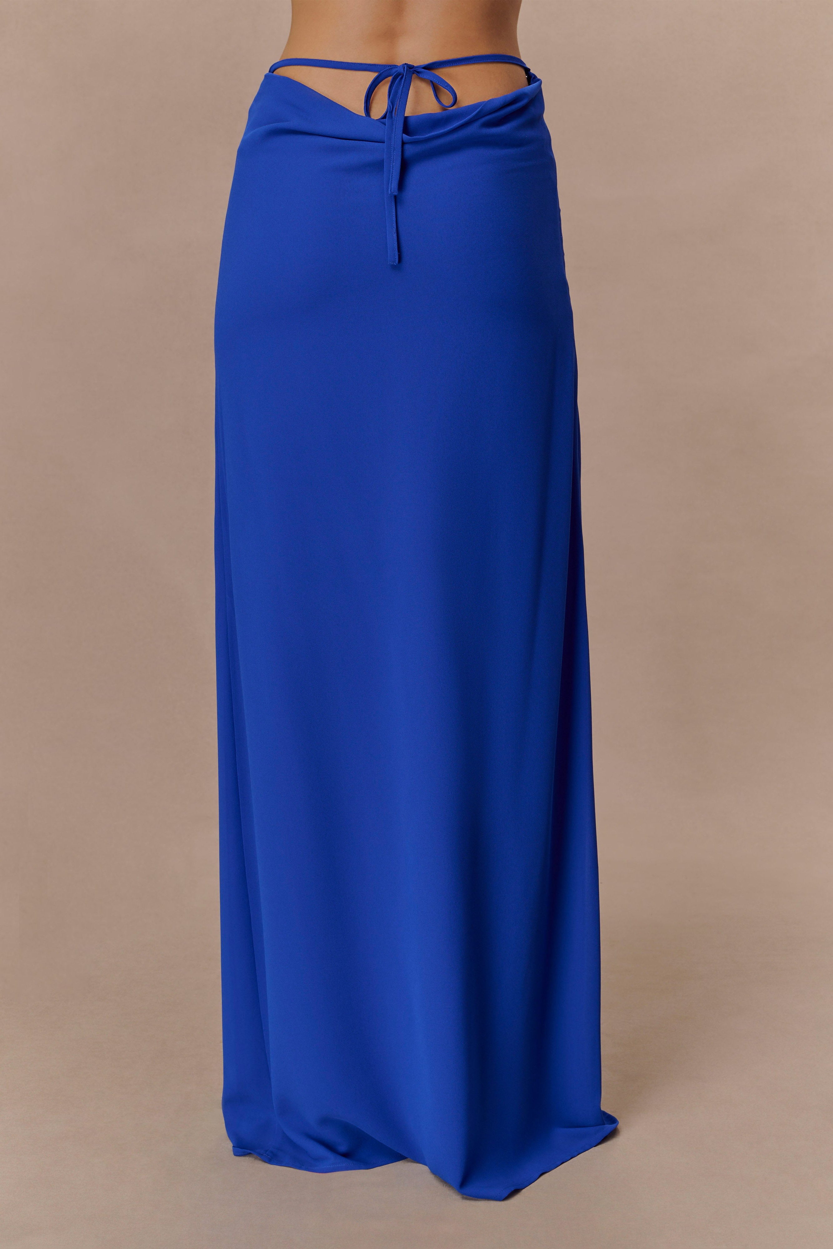 Blue Chiffon Maxi Skirt