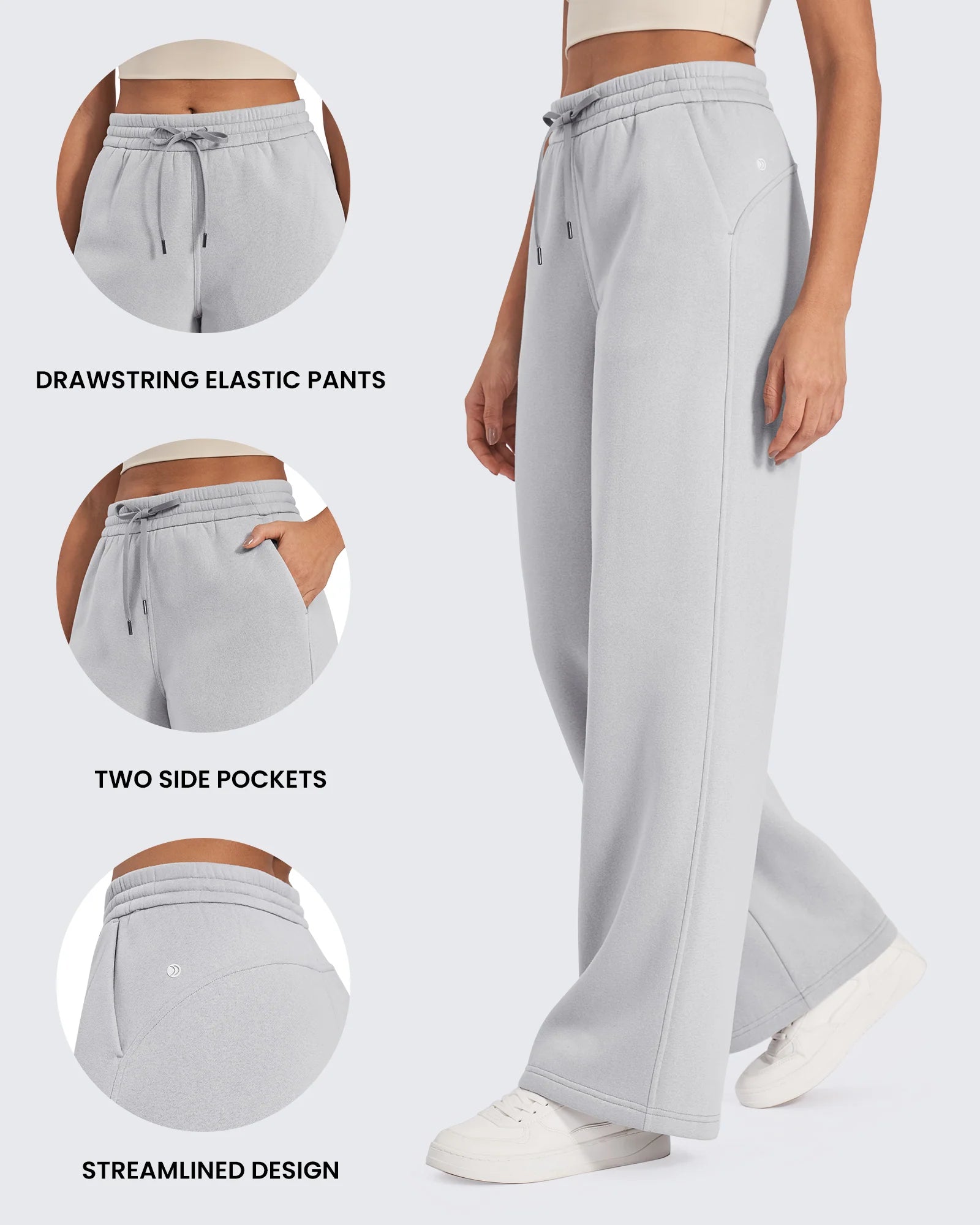 Flurrylux Fleece Lined Drawstring High-Waist Pants