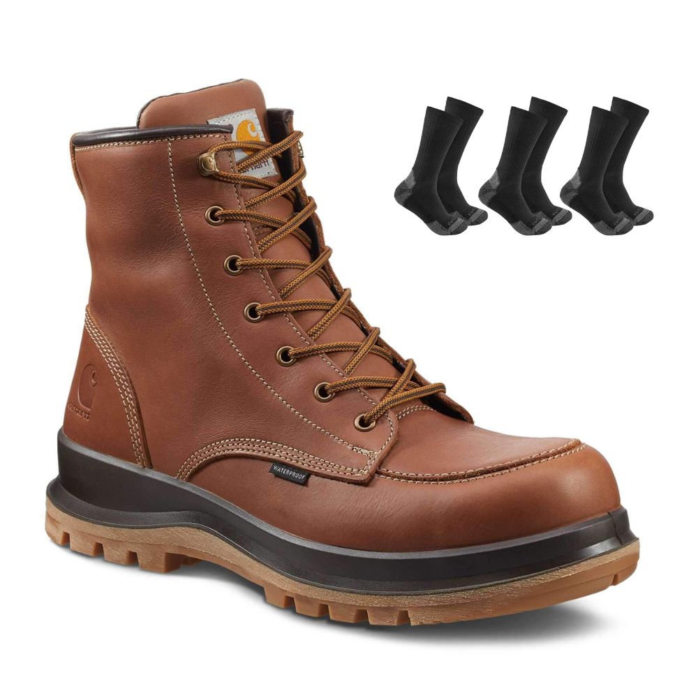 CHT Special Offer Hamilton Work Boots F702901 Pack - Hamilton S3 Composite Safety Toe Waterproof Work Boots + 3 Pack CHT Socks