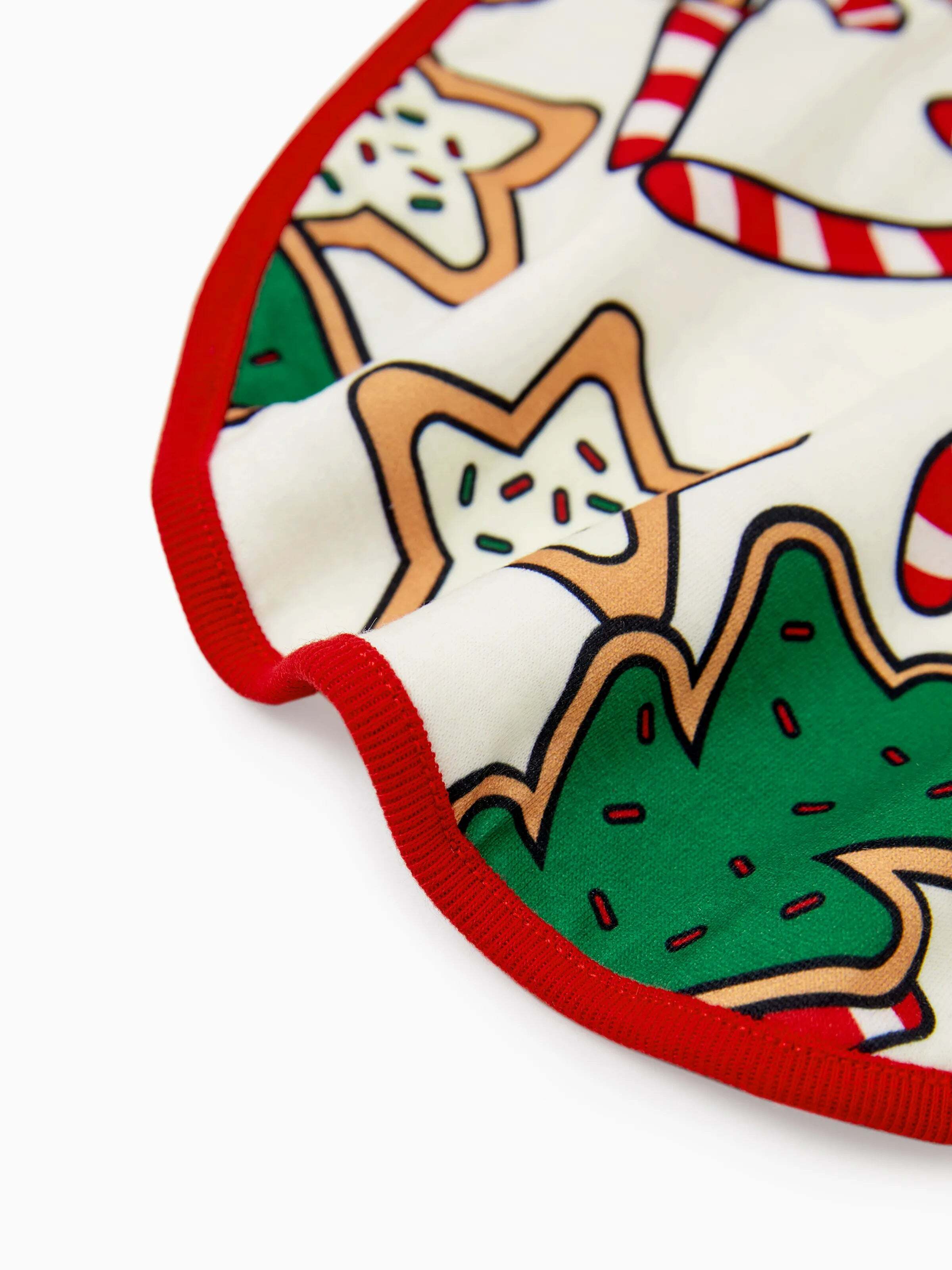 Christmas Matching Family Pajamas Set Christmas Tree Print Red and Apricot PJS with Christmas Socks Apricot