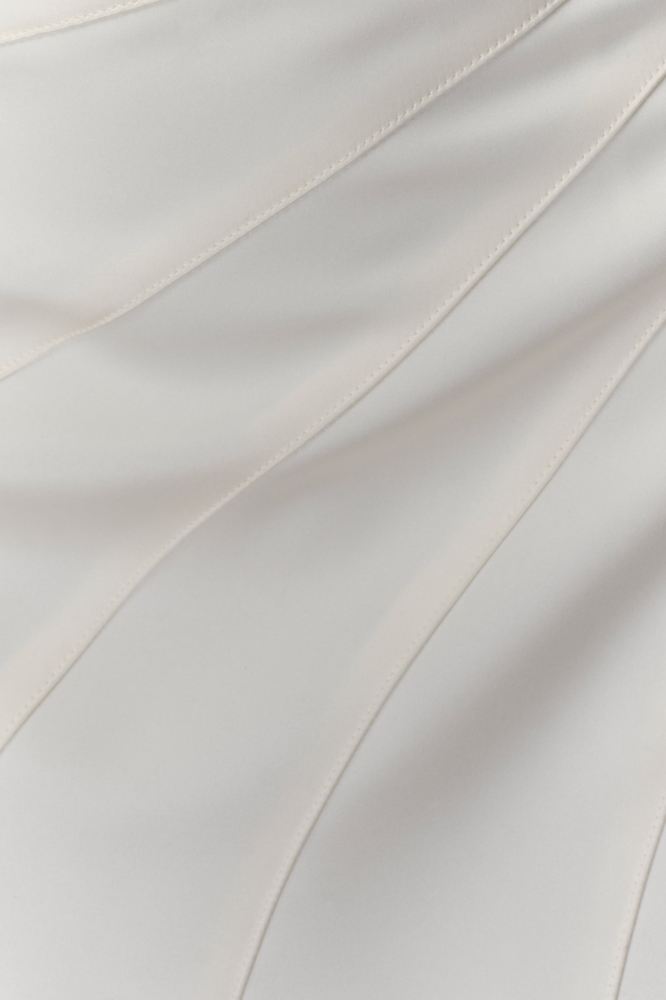 White Satin Mini Dress