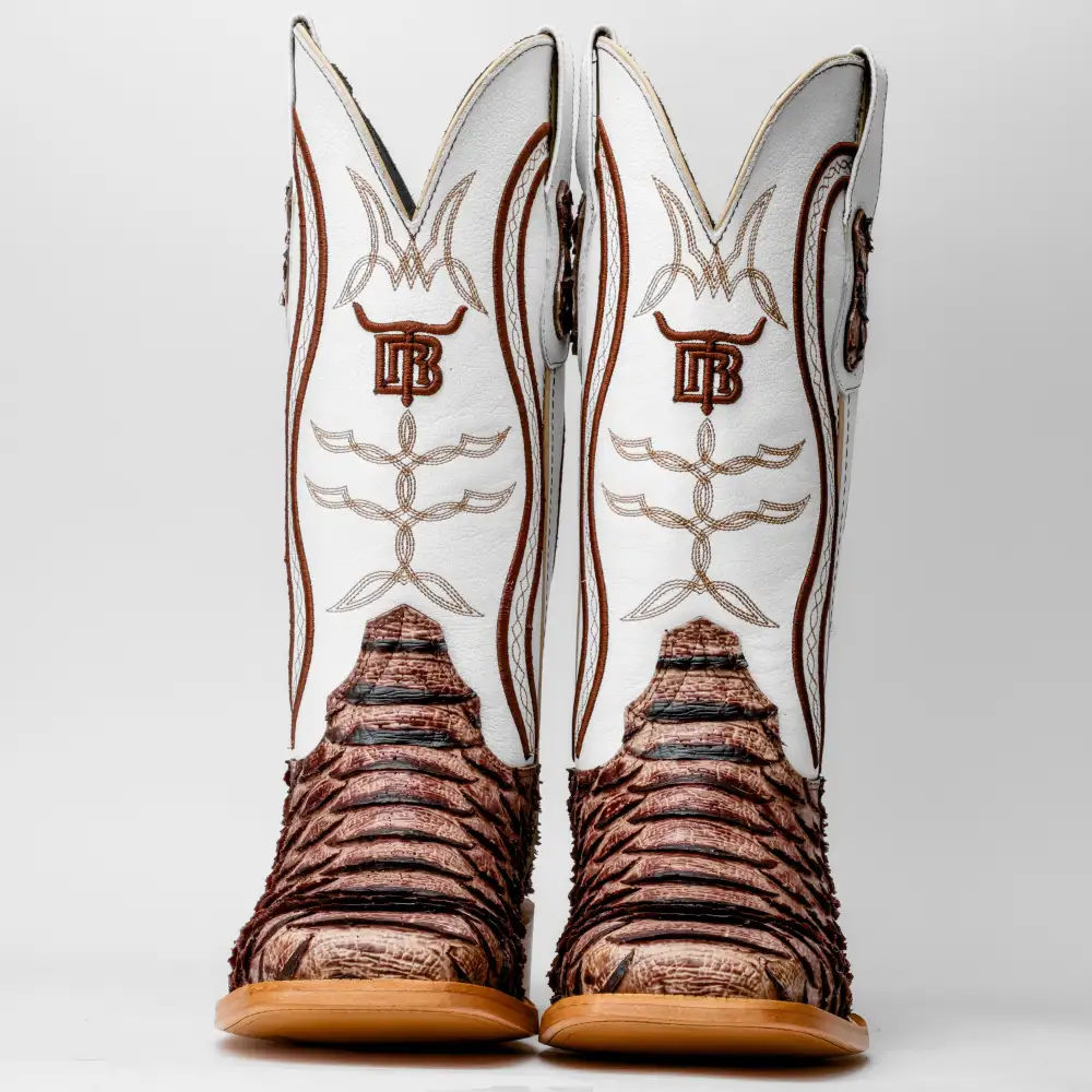 Orix Python Leather Boots - Square Toe