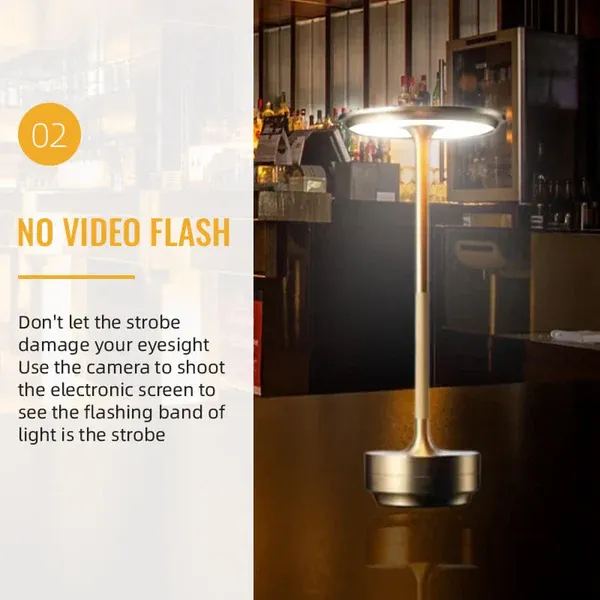 Ecolume Wireless Table Lamp - Dimmable & Rechargeable Waterproof Desk Light