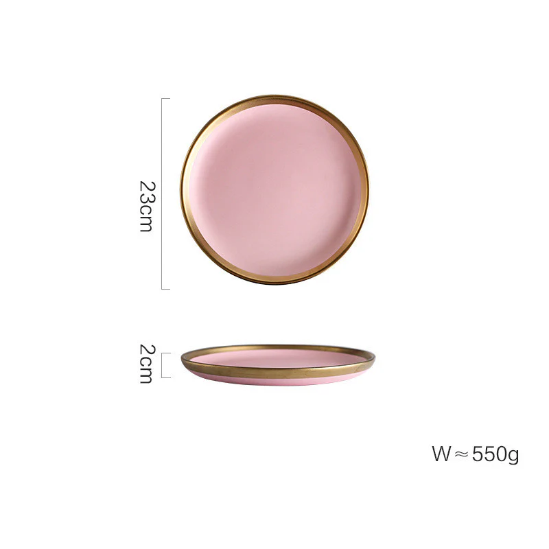 Pink & Gold Porcelain Dinnerware